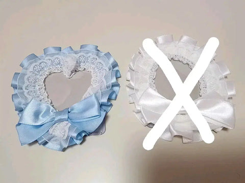Y2K lace blue white top loader photocard holder