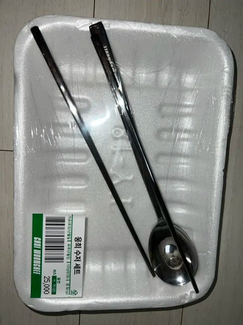 (New) Silica Gel Machine Boy Woonghee Spoon & Chopstick Set Goods