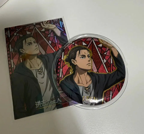 Attack on Titan AOT Eren Yeager China Limited Badge Photocard Set