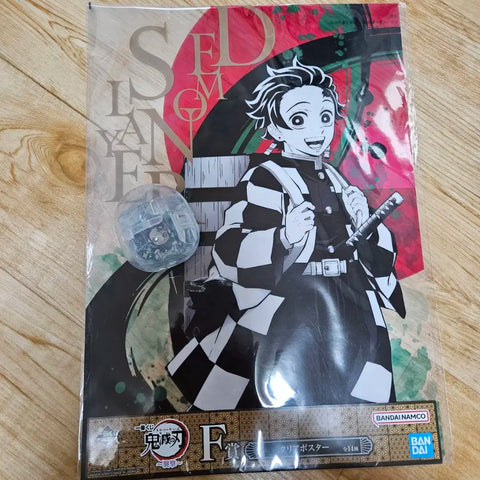 (Unopened/Sealed) Demon Slayer Ichiban Kuji F Prize Tanjiro Poster and Gacha Keychain for Sale.
