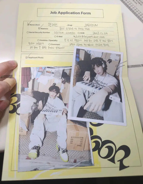 BOYNEXTDOOR Myung Jaehyun Official Goods Self-Introduction Letter