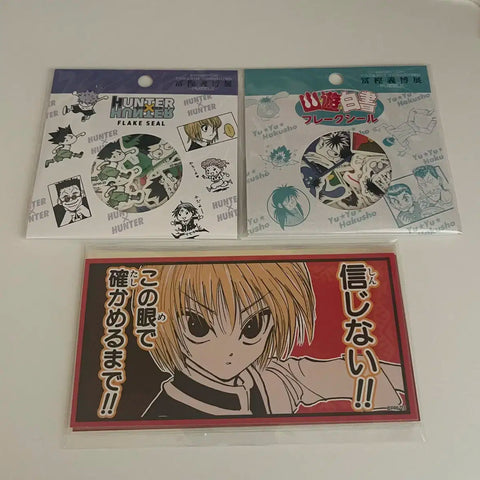 Batch) Togashi Exhibition Hunter x Hunter Yu Yu Hakusho Flake Seal Kurapika Chrollo Sticker