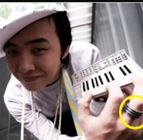 BIGBANG GD Steel Rubber Ring Size M