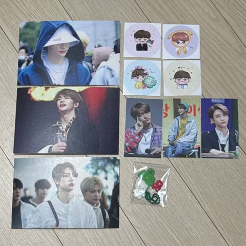 Stray Kids Hyunjin unofficial goods postcard photocard sticker keyring bundle