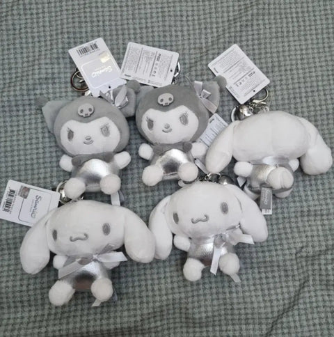 Authentic Sanrio Silver Doll Keyring Silver Kuromi Silver Cinnamoroll Bag Charm