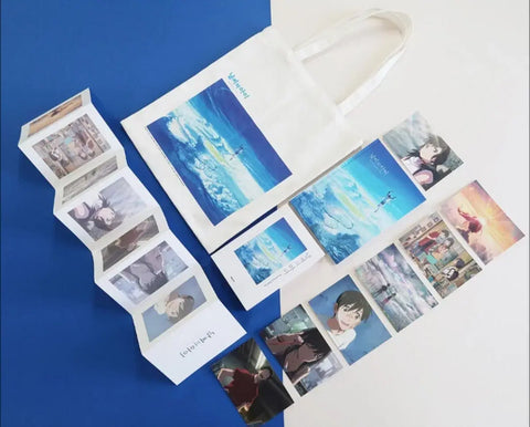Weathering with You Special Edition Goods Package Sale Novel Notebook Eco Bag Postcard