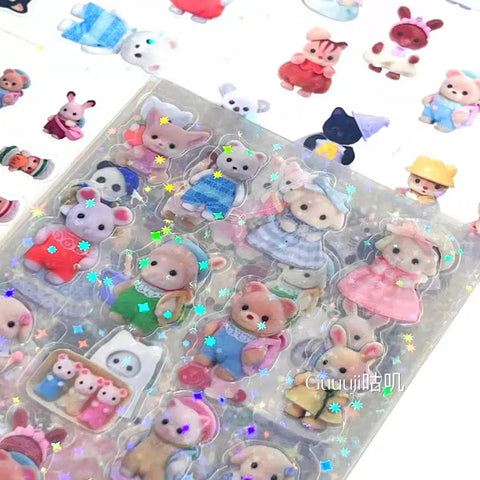Classic Sylvanian Families Transparent Vintage Stickers for Sale