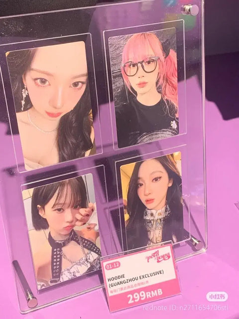 aespa Karina Winter China exhibition hoodie transfer group order proxy photocard potd