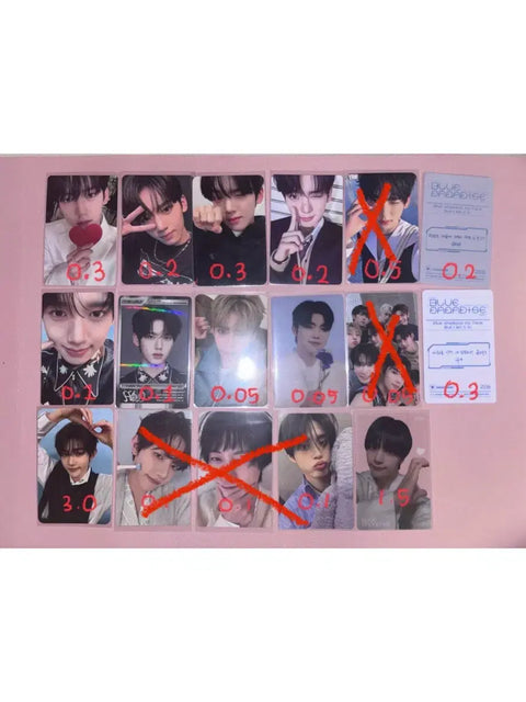 ZB1 photocard Han Yujin Sung Hanbin Zhang Hao ID photo message card album digipak