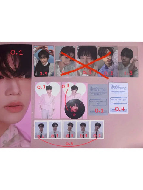 ZB1 photocard Han Yujin Sung Hanbin Zhang Hao ID photo message card album digipak