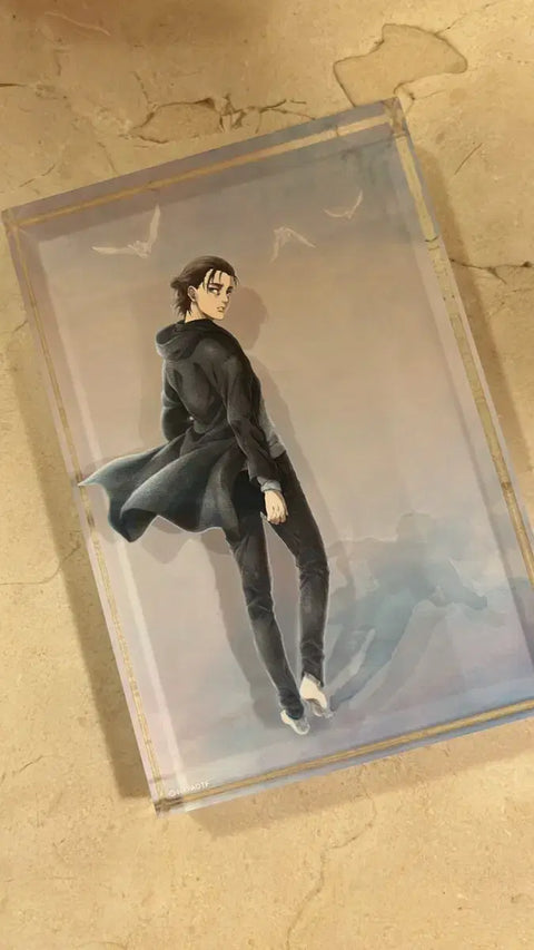!Attack on Titan Limited Edition! MAPPA 10th Anniversary Eren Acrylic Block