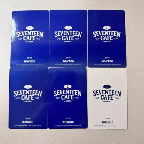 Wonwoo Seventeen Cafe Trading Card Photo Card Full Set