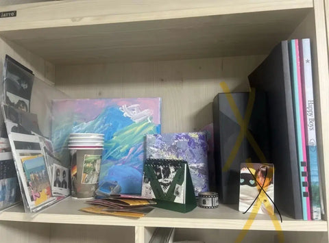 Selling unofficial BTS merchandise.