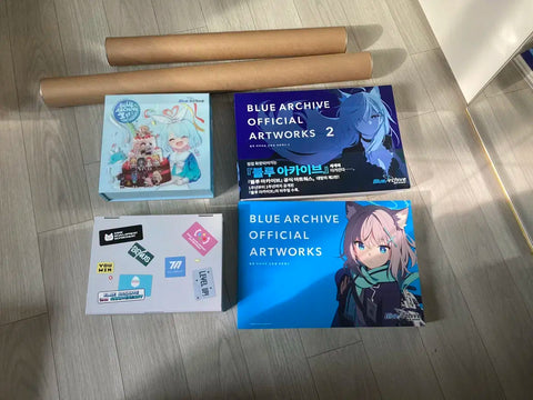 Blue Archive 1st and 2nd Anniversary CD Albums and Artworks Set