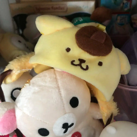 Quần áo búp bê Pom Pom Purin Sanrio Áo choàng 10cm 15cm Dây đeo Kuji Gacha
