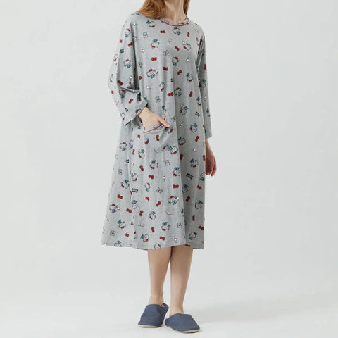 Hello Kitty Cotton Authentic Pajama Dress Nightgown New