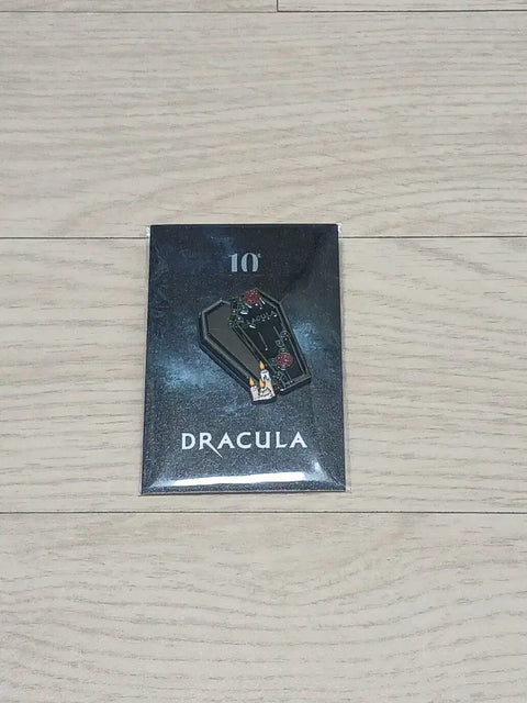 Musical Dracula Coffin Badge - New (For Sale)