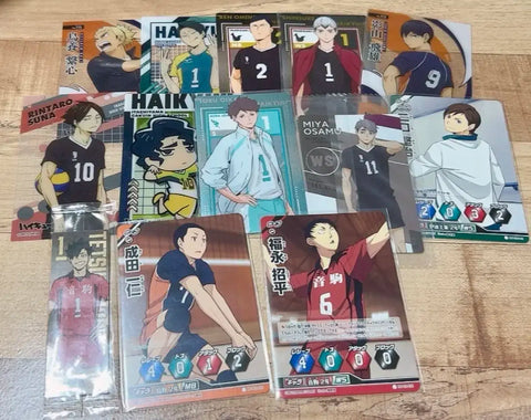 Selling Haikyuu!! photo cards, paper goods, and merchandise as a bulk lot.