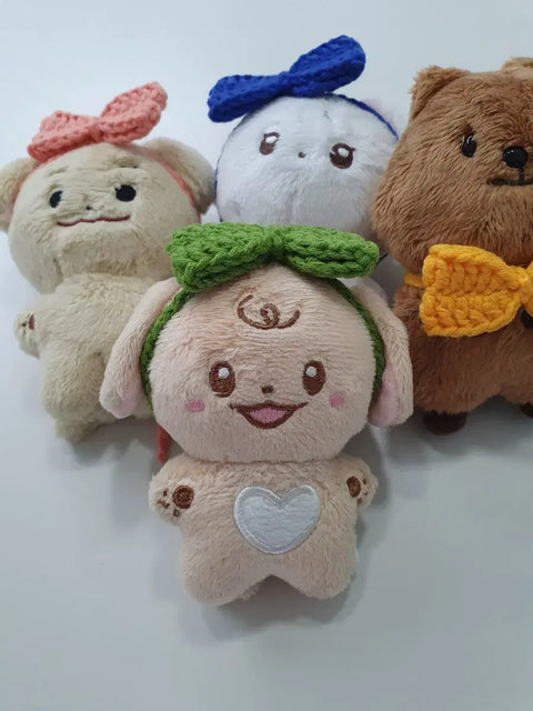 10cm doll, stuffed doll, idol doll, knitted doll clothes, ribbon headband, knitted clothes