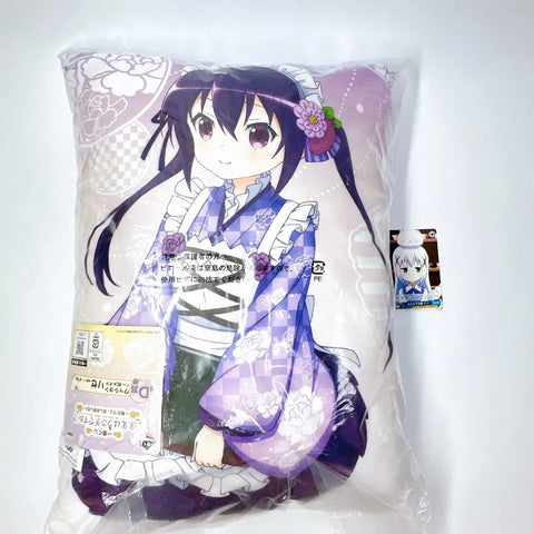Japanese style maid Rize unopened large cushion (Is the Order a Rabbit? Goods)