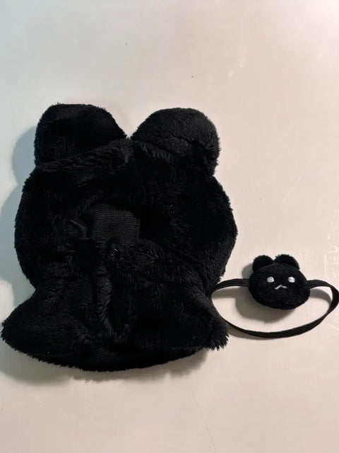 10cm doll clothes Black rabbit Ggamtoki Cape + Bag