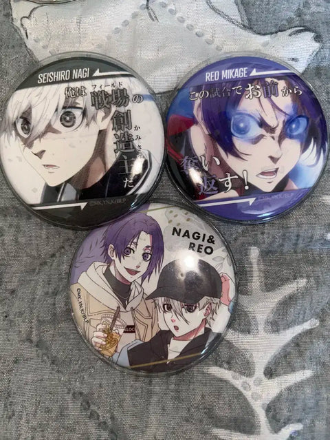Blue Lock Can Badge NagiLeo Nagi Seishiro Mikage Reo Bundle