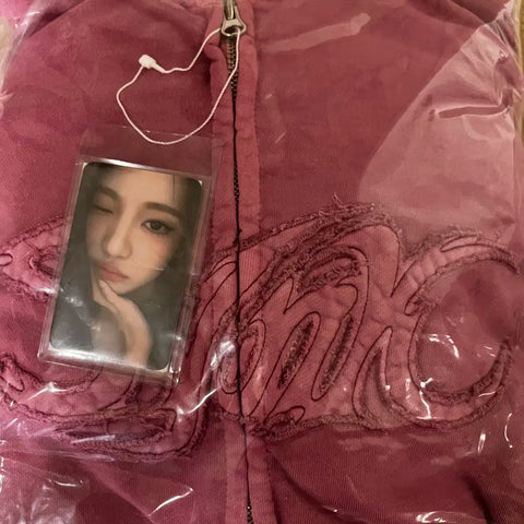 Áo hoodie hồng Aespa Ningning, chưa mở, bán giá gốc, MD buổi hòa nhạc, đường song song