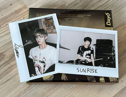 Album Sunrise của DAY6 và bộ ảnh polaroid Dowoon Jae