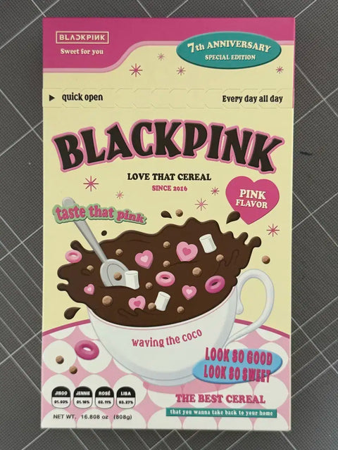 Blackpink 2023 7th Anniversary Cereal Deco Kit Including Photocards Set Unopened New Item