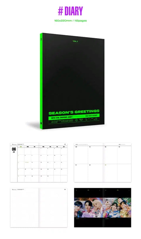 Full Set) 2022 BTS Season's Greetings Suga with Wall Calendar