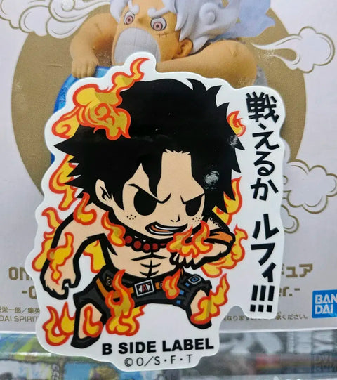 One Piece B-side label Ace sticker