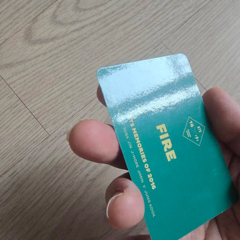 Selling BTS 2016 Memories Fire photocard.