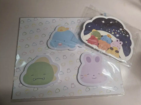 Pixel Adhesive Memo Pad Sleepyhead Suhyun Dinosaur + SPAO Special Benefit Ornament Bundle