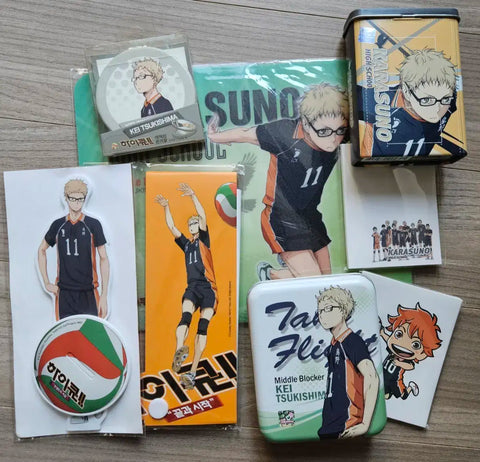 Haikyu Tsukishima Movie Theater Exclusive, Hand Mirror, Tin Case, Mousepad