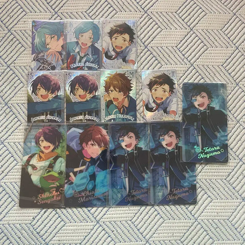 Ensemble Stars! Trip Photocards, School Uniform Card Vol. 2, Limited Clear Cards, Kanata, Chiaki, Tetora, Midori, Shinobu
