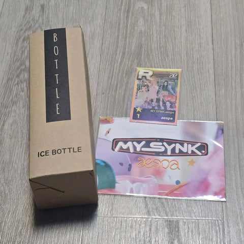 aespa fan meeting My Synk ice bottle, photocard, postcard