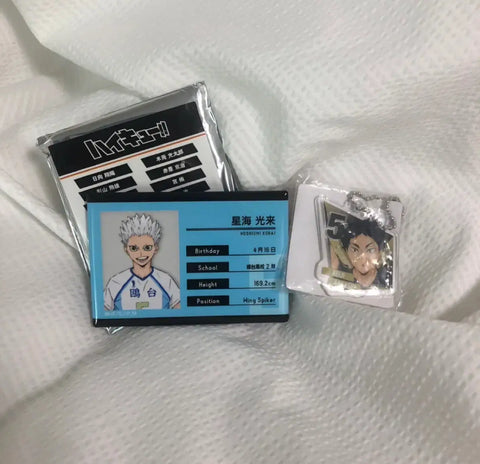 Giảm giá trọn bộ huy hiệu Haikyuu + móc khóa acrylic