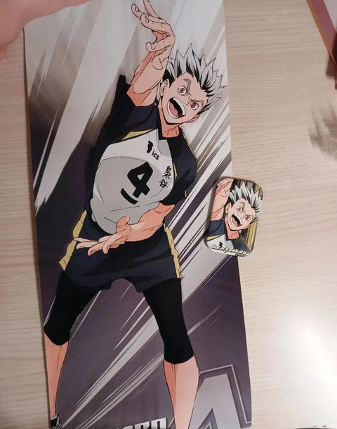 Gói áp phích và huy hiệu Haikyu Bokuto