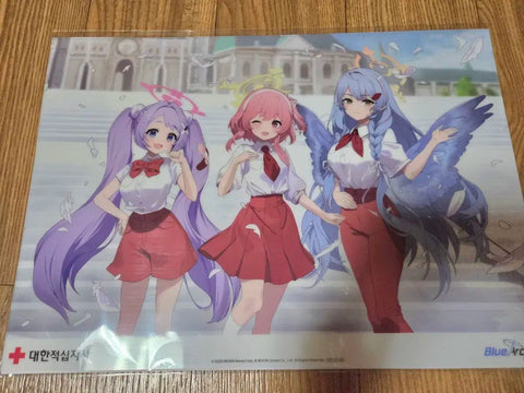 Poster A3 về hàng hiến máu Blue Archive