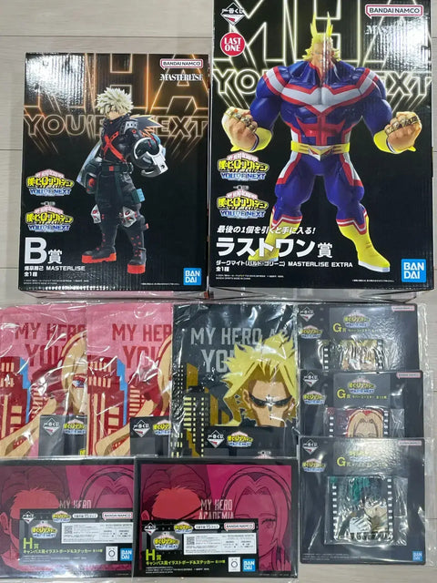 My Hero Academia (MHA) HeroAca Ichiban Kuji Your Next B Prize + Last One Prize + 8 Lower Tier Items Bundle