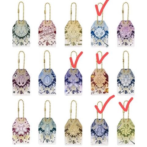Demon Slayer G Prize Amulet Acrylic Charm 5 Types Bundle