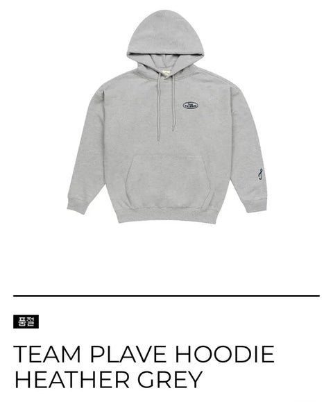 Áo hoodie PLAVE Team PLAVE M màu xám