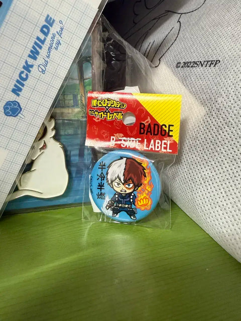 My Hero Academia Todoroki Shoto Jump Shop B-Side Label Mini Badge