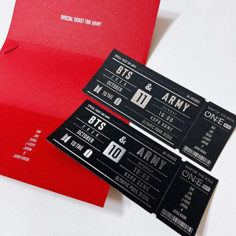 BTS Map of the Soul ON:E concert lenticular ticket transfer