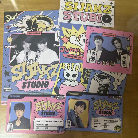 NCT Jaehyun Doyoung Sijakz Birthday Cafe Sticker Photocard Benefit