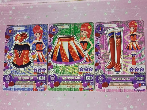 Aikatsu Card Juri School Look Fashion Parade Set Korean Version