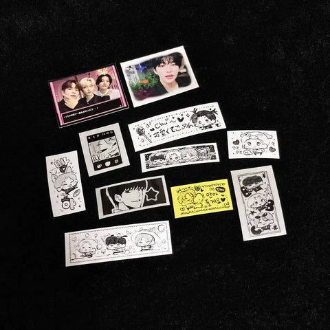Nhãn dán nhãn đào của Stray Kids Myongsu Hyunjin Purikura Felix Seungmin IN