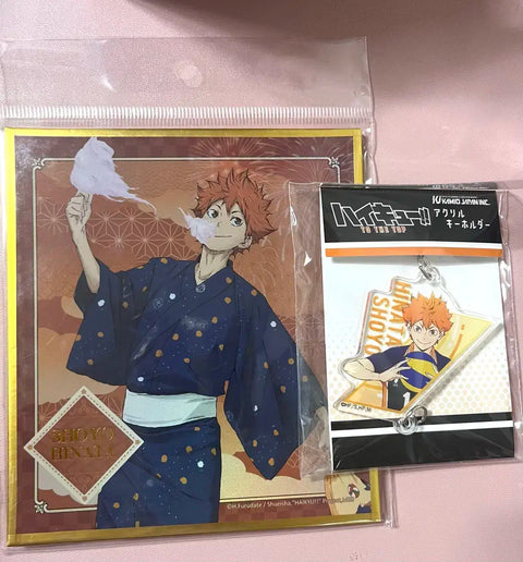 Haikyu!! Hàng hóa bảng và móc khóa Hinata Shoyo Shikishi