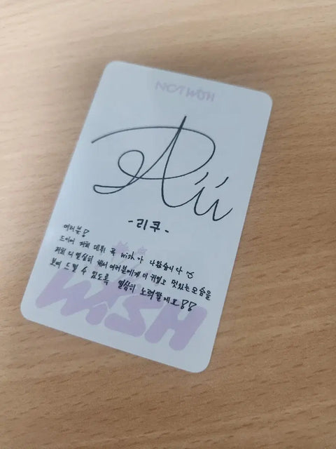 NCT Wish Wish Wishu Version Riku Photocard Poca