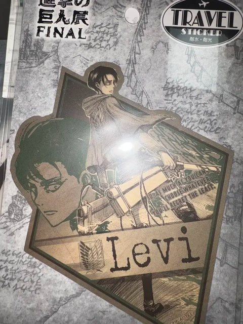 Attack on Titan Levi Travel Sticker Unopened Sale